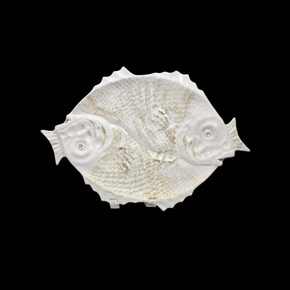 Rare Bordallo Pinheiro Double Fish Platter 15 1/2"